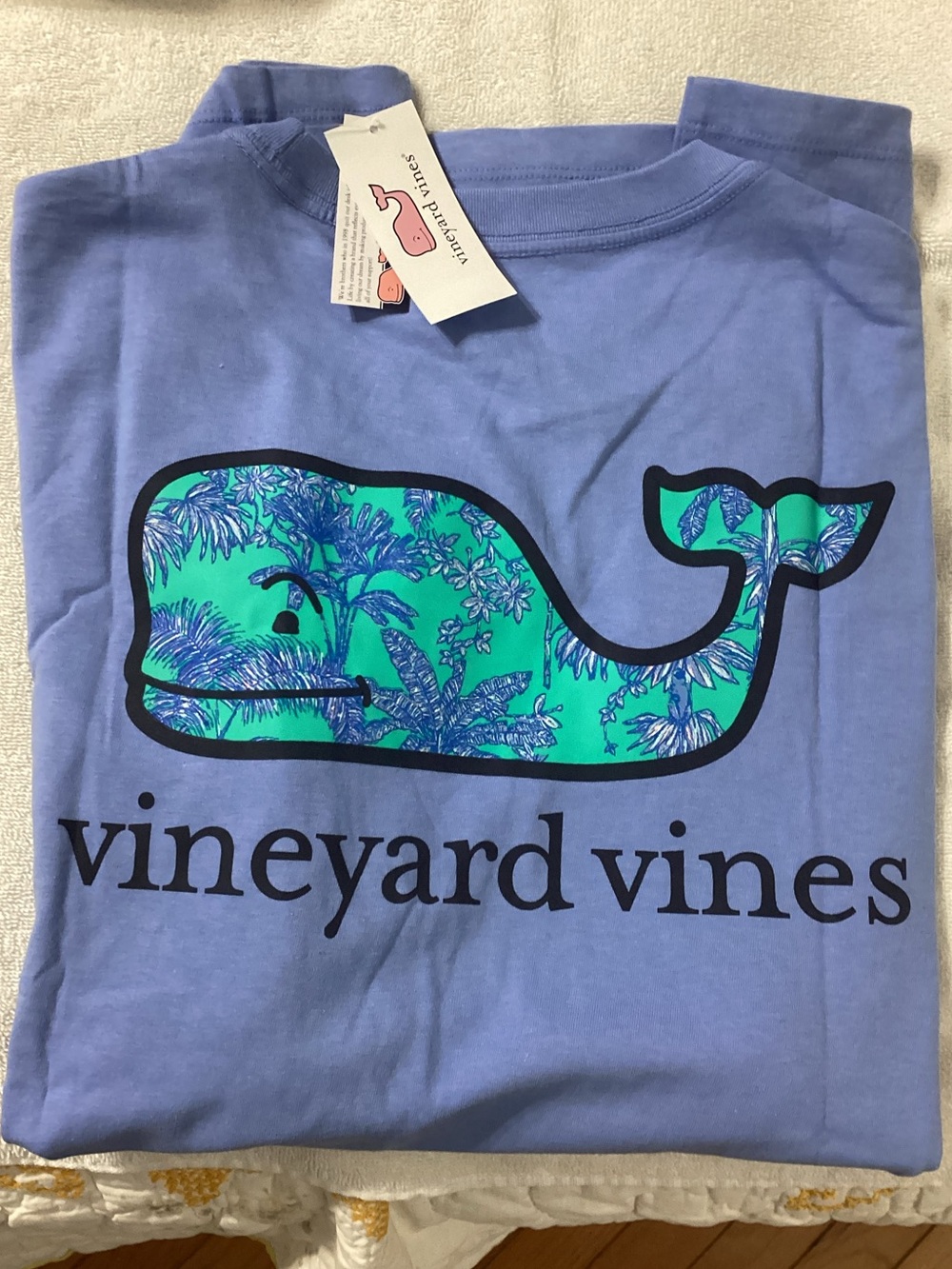 Vineyard Vines Newport Blue Monkey Biz Whale Short Sleeve Tee
Large